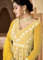 Corn Yellow Georgette Anarkali Gown