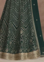 Dark Green Georgette Anarkali Gown