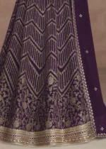 Dark Purple Georgette Anarkali Gown