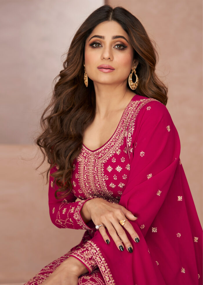 Jazzberry Jam Embroidery Palazzo Suit