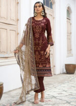 Mahogany Brown Embroidered Suit