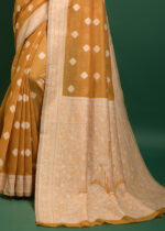 Mustard Yellow Lucknowi Chikankari Saree