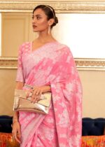 Pink Lucknowi Chikankari Saree