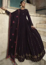 Purple Georgette Anarkali Gown