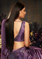 Purple Velvet Lehenga Choli