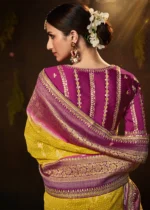 Aureolin Yellow Banarasi Saree