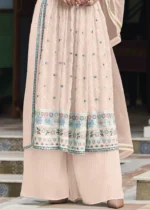 Light Peach Embroidery Palazzo Suit