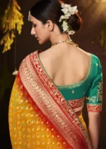 Marigold Orange Banarasi Saree