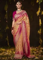 Orange Banarasi Saree