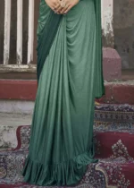 Pine Green Ready to Wear Saree