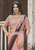 Tonys Pink Ready to Wear Saree