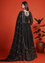 Black Georgette Anarkali Gown