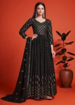 Black Georgette Anarkali Gown