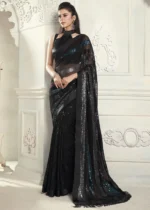 Black Sequins Saree