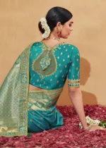 Blue & Green Banarasi Saree