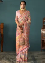 Blush Pink Kashmiri Jamawar Saree