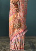 Blush Pink Kashmiri Jamawar Saree