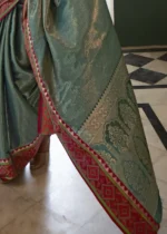 Bottle Green Kanjivaram Silk Saree