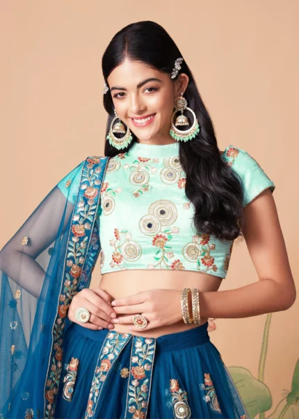 Cerulean Blue Lehenga Choli