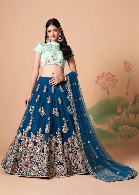 Cerulean Blue Lehenga Choli