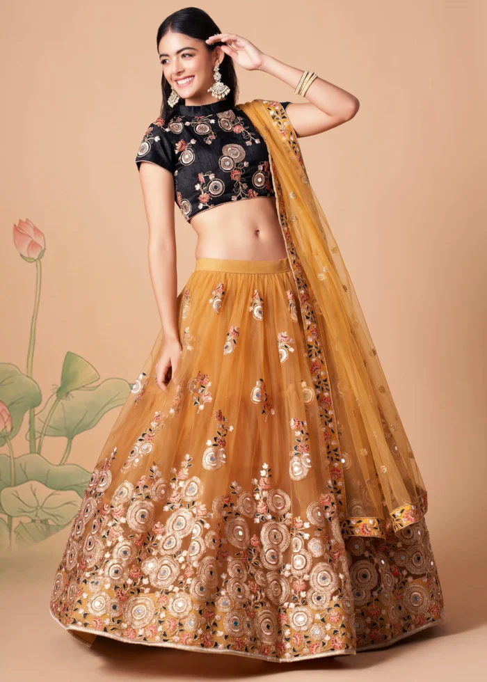 Golden Yellow Lehenga Choli