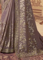 Japanese Violet Banarasi Saree