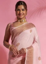 Light Pink Cotton Saree