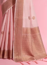 Light Pink Cotton Saree