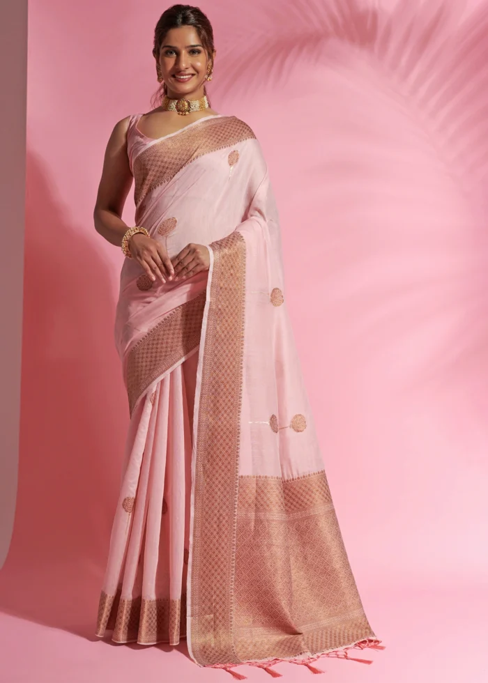 Light Pink Cotton Saree