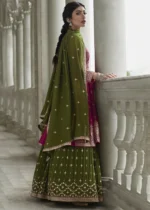 Magenta Pink Anarkali Lehenga Suit