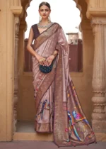 Mauve Paithani Silk Saree