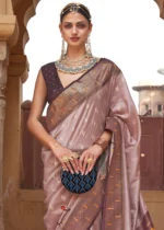 Mauve Paithani Silk Saree