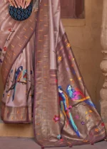 Mauve Paithani Silk Saree