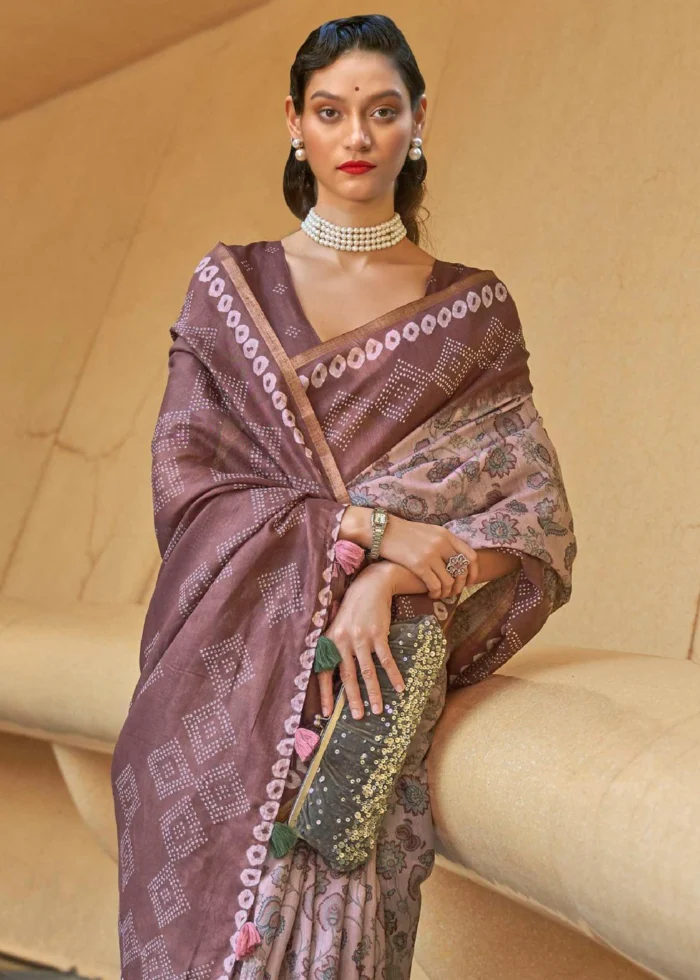 Mauve Purple Cotton Saree