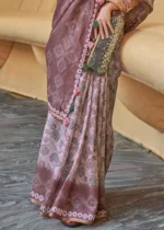 Mauve Purple Cotton Saree