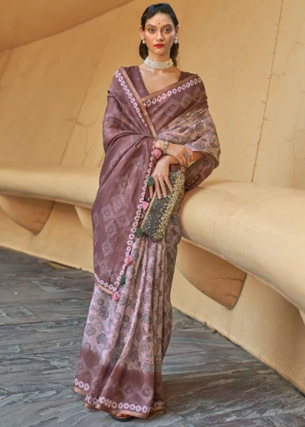 Mauve Purple Cotton Saree