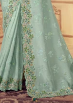 Mint Green Banarasi Saree