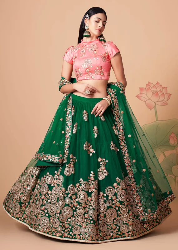 Moss Green Lehenga Choli