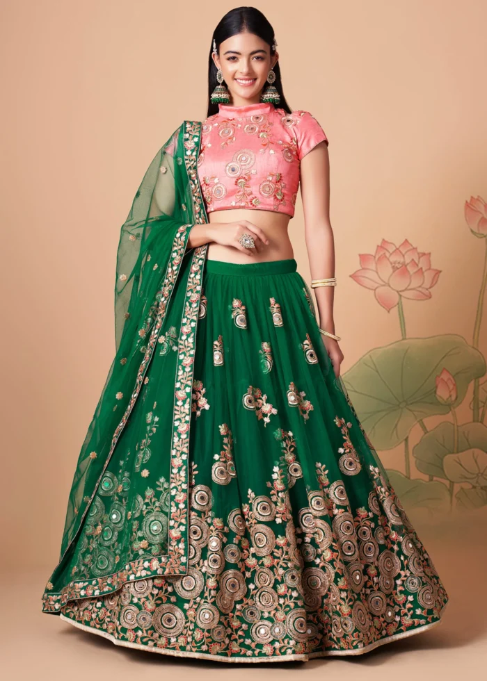 Moss Green Lehenga Choli