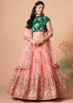 Peach Lehenga Choli