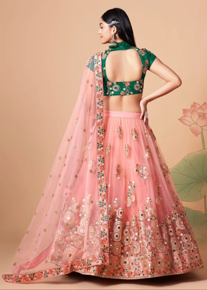 Peach Lehenga Choli