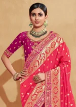 Pink Banarasi Saree