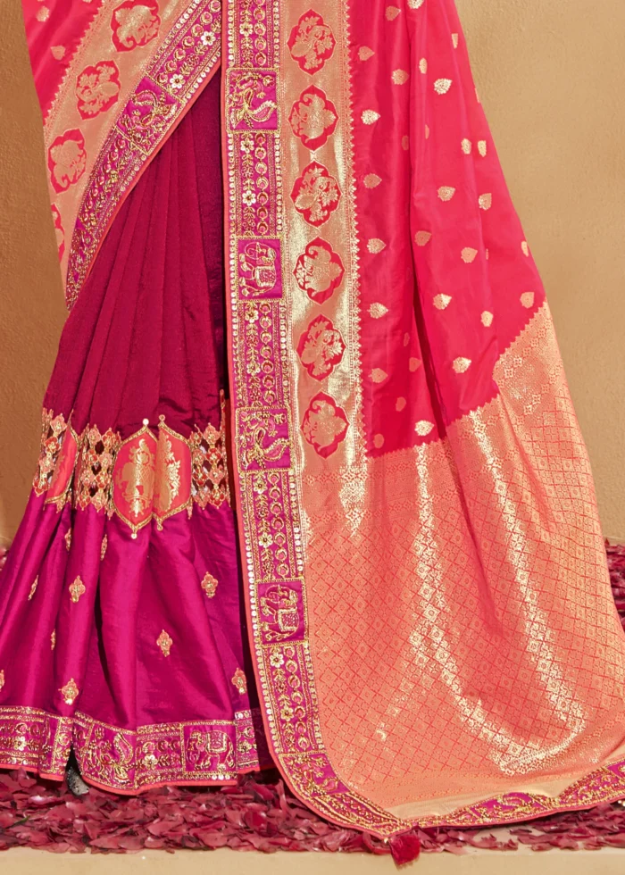 Pink Banarasi Saree