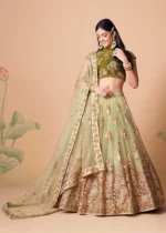 Pista Green Lehenga Choli