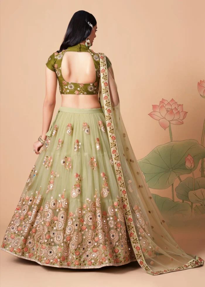 Pista Green Lehenga Choli