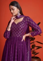 Purple Georgette Anarkali Gown