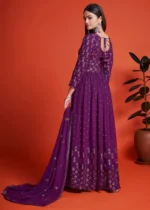 Purple Georgette Anarkali Gown