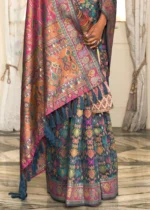 Rama Blue Kashmiri Jamawar Saree