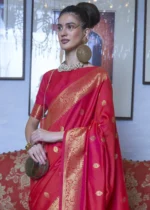 Red Banarasi Silk Saree