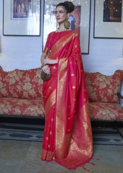 Red Banarasi Silk Saree